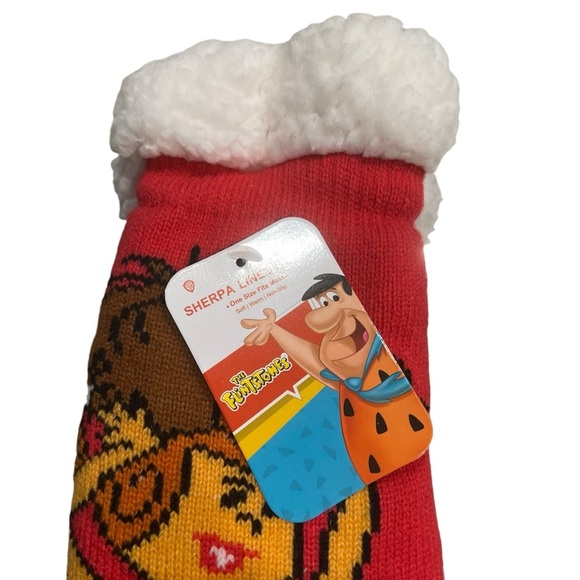 The Flintstones Sherpa Lined Socks Features Wilma & Betty One Size Fits Most NWT - Picture 4 of 5
